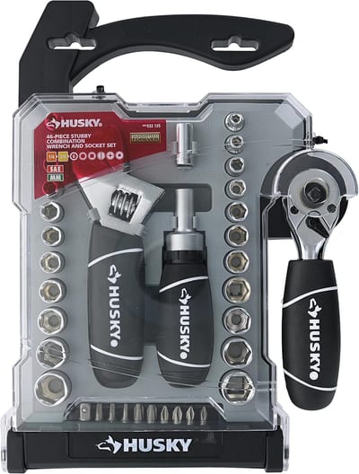Husky Stubby Wrench and Socket Set (46-Piece)-H46PCSTS